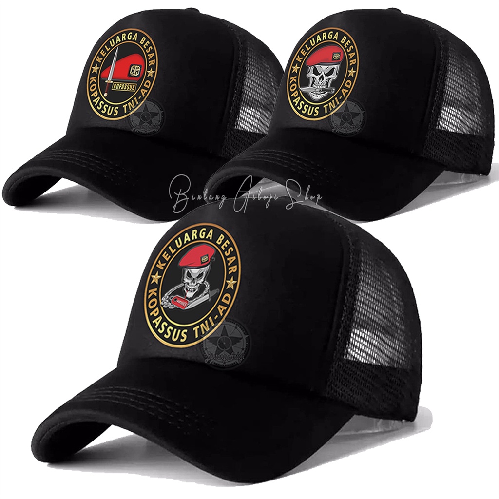 Topi Custom Keluarga Besar Kopassus Angkatan Darat Exclusive Gold