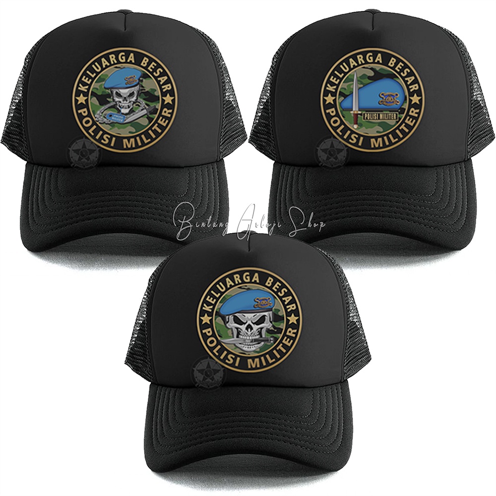 Topi Skull Keluarga Besar Polisi Militer (Polri) Istimewa &amp; Murmer