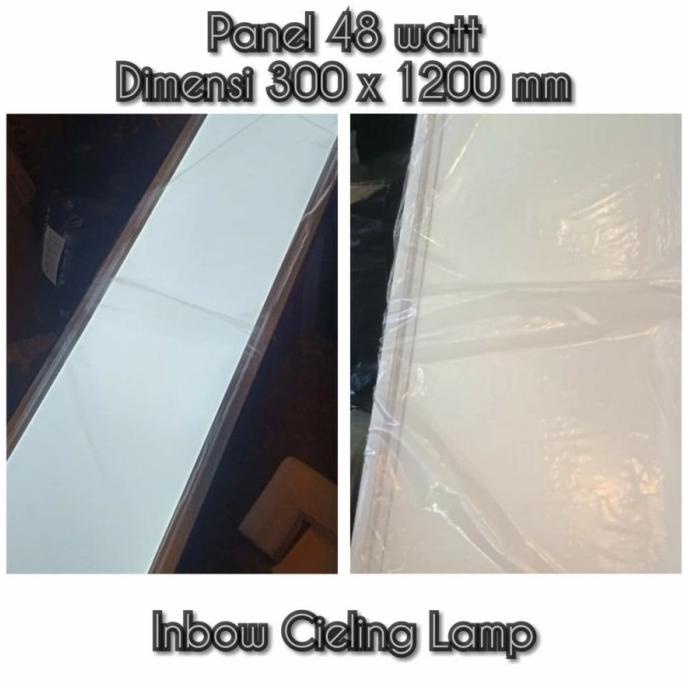 LAMPU DOWNLIGHT 36W LED BIG PANEL KOTAK 30CM X 120CM 6500k