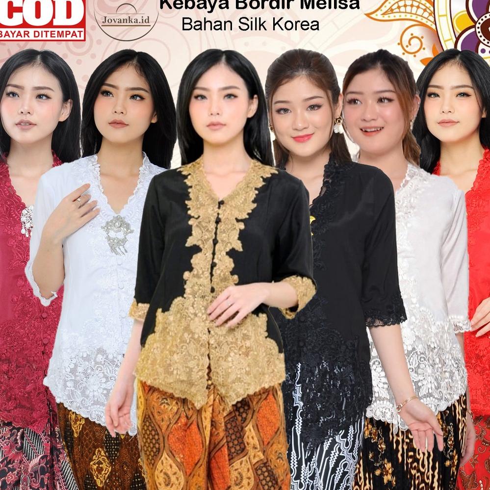 [KODE DQN0J] Atasan Kebaya Bordir Modern Elegan Warna Merah|Putih Cerah|Hitam|Maroon / Kebaya Akada 