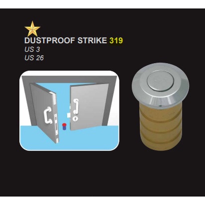 SOLID 319 US26 DUST PROOF STRIKE PENUTUP LUBANG GRENDEL TANAM