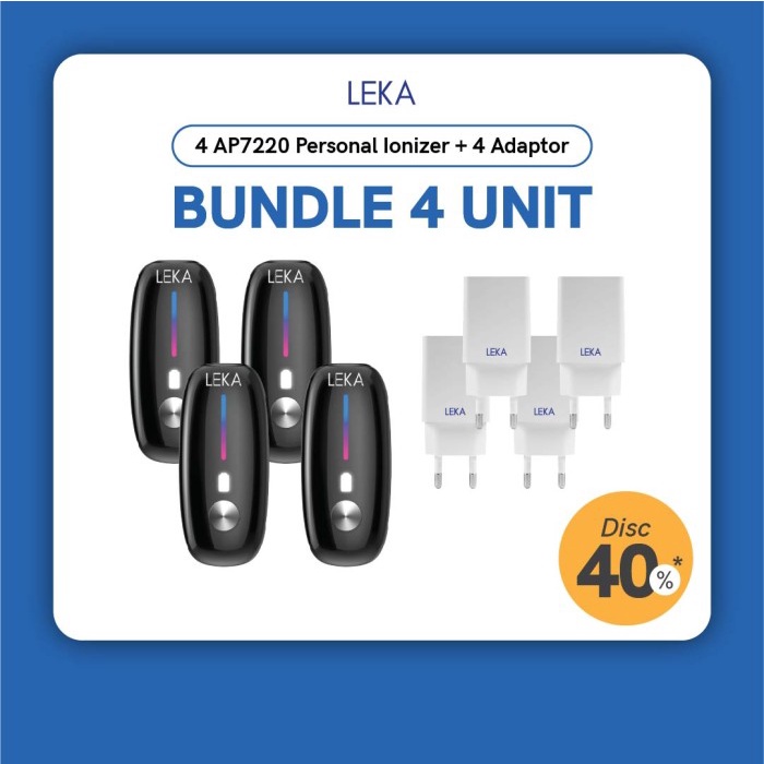 BUNDLING HEMAT - 4 UNIT LEKA AP7220 PERSONAL IONIZER KALUNG PURIFIER