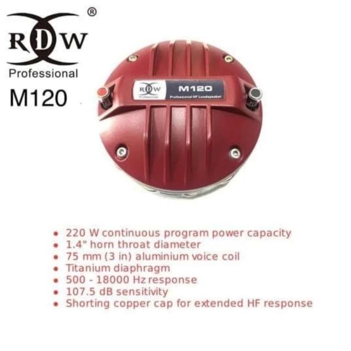 Terlaris Tweeter Rdw M120 - Tweeter Professional - Neodymium