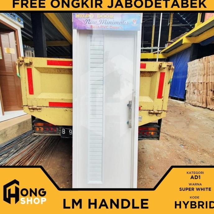 Promo Pintu Kamar Mandi Pvc Tebal + Motif Aluminium - Lm Hybrid Handle Poketo99