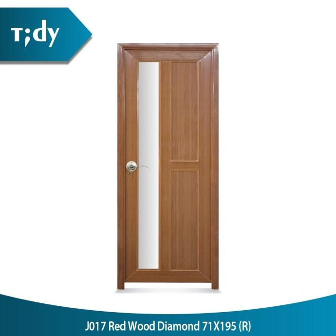Tidy Pintu Pvc J017 Red Wood Diamond 71X195 R Poketo99