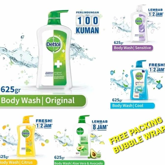 Dettol Body Wash 625gr Sabun Mandi Cair Botol Pump 625 gr Original