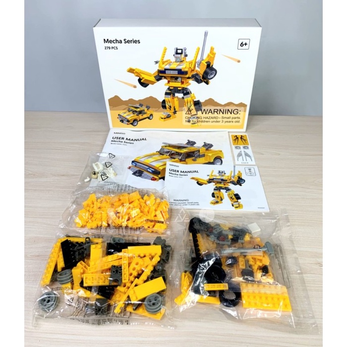 Hot Sale Gmm - Miniso Mainan Transformer Mecha Series 2 In 1 Kuning General Terbaru