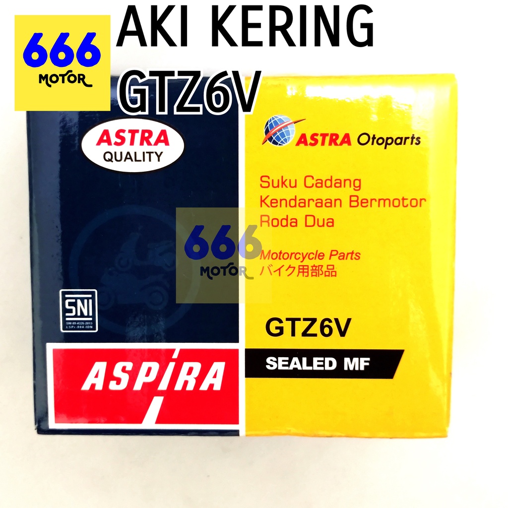 BATERAI ACCU AKI KERING GTZ6V ASPIRA