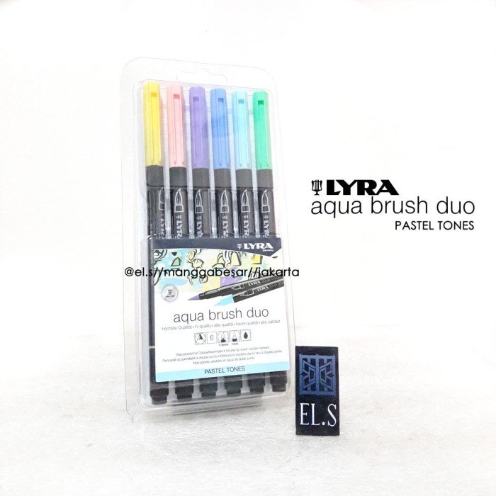 

Terlaris Lyra Aqua Brush Duo Pastel Tone Set 6 ( Brush Pen )