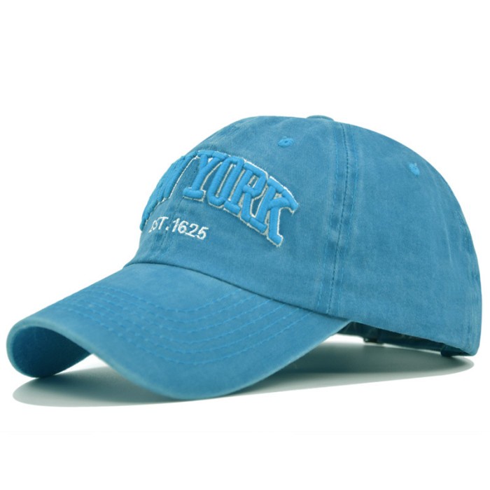 Topi Pria IMPORT PREMIUM TOPI BASEBALL KOREA NEWYORK EST 1625 TOPI PRIA WANITA - Biru Muda(N1Z4) top