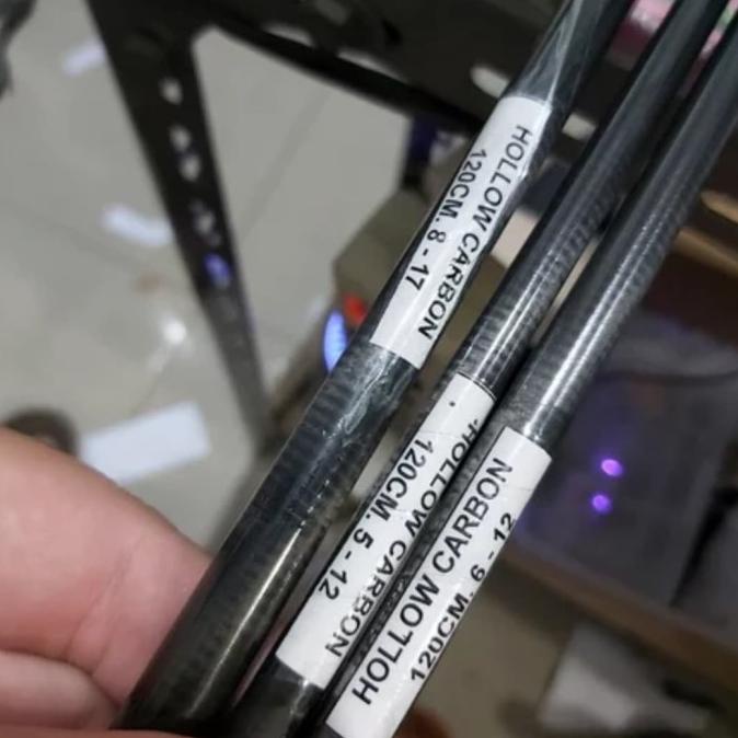 bahan carbon blank hollow 120 cm 5-12lb new kilap