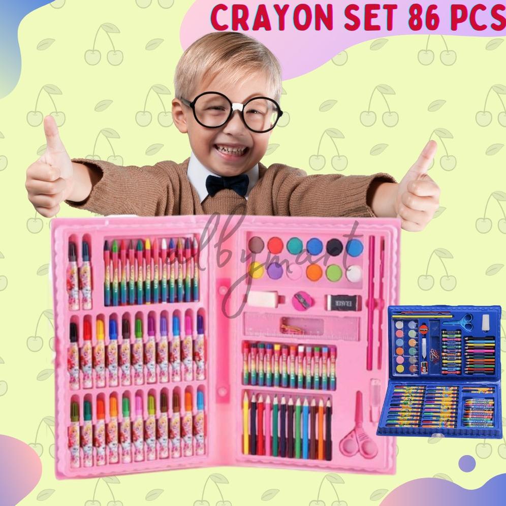 

71 Colouring Set 86 pcs Pensil Warna Crayon set Stationary Kado anak 7143