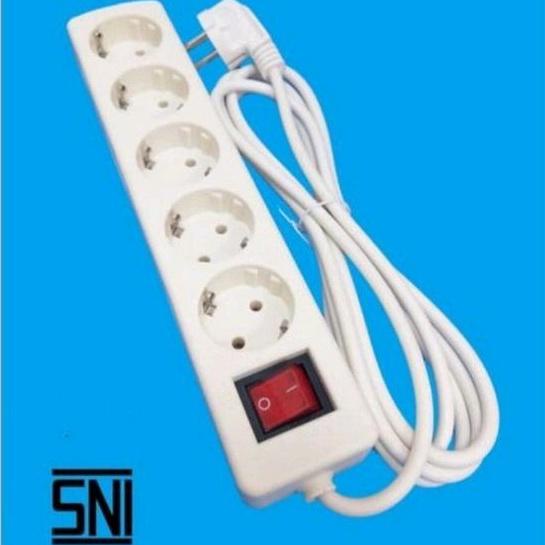 Stop Kontak Kabel 5 M 5 Lubang / 4 Lubang / 3 Lubang StopKontak Arde Kabel Roll