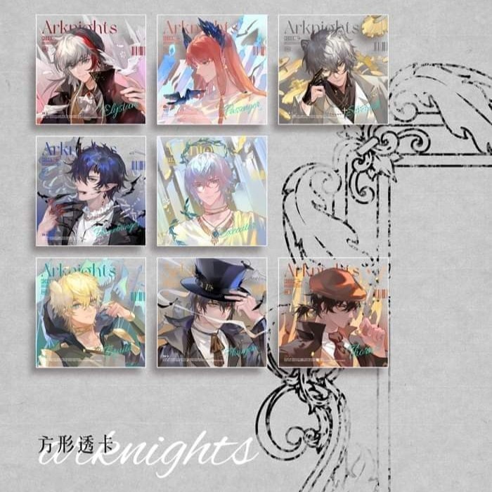 Terlaris Arknights Old Book Clear Pvc Coaster Phantom Thorns Flamebringer Passe