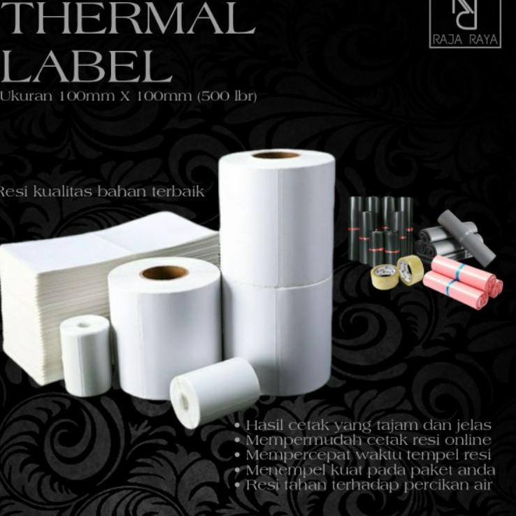 

Ready Baru [⚜️RR⚜️] Label thermal 100x100 isi 500 lbr/kertas resi thermal/thermal