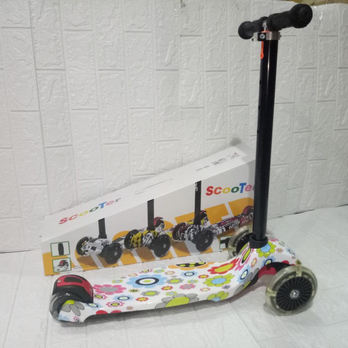 21St Scooter Otoped Motif Anak Skuter Anak Roda 3 (KHUSUS PUTIH) (O5C0) Rem Cakram Rem Tangan Skuter