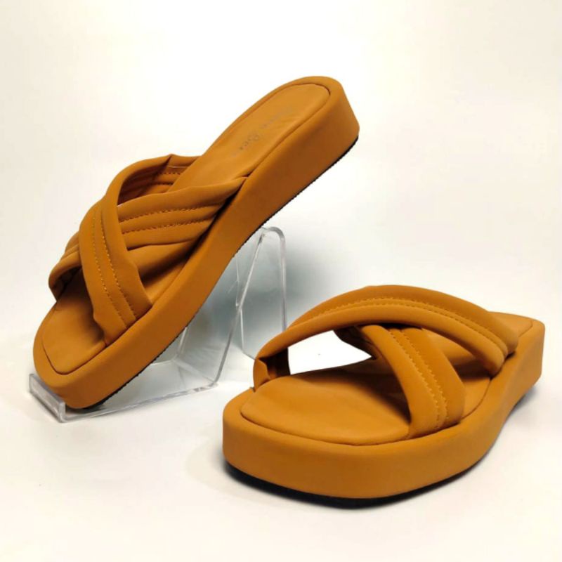 Bara Bare Sandal wanita Model silang kekinian Sendal wedges empuk