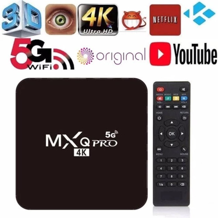 Terlaris Tv Box Mxq Pro 4K Android 11.1 Ram 4Gb Rom 64Gb Termurah 4/64 Gb