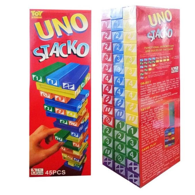 UNO Stacko / UNO BALOK ORI / Uno stacko Balok Susun Edukasi - UNO