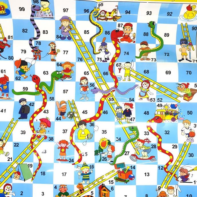 Ular Tangga Snake & Ladders Mainan Ular Tangga Jumbo