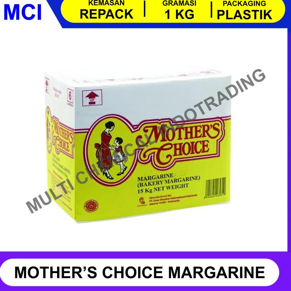 

DISKON !! MOTHER'S CHOICE MARGARINE 1 KG / MOTHERS CHOICE / BAKERY MARGARIN KUE [KODE 946]