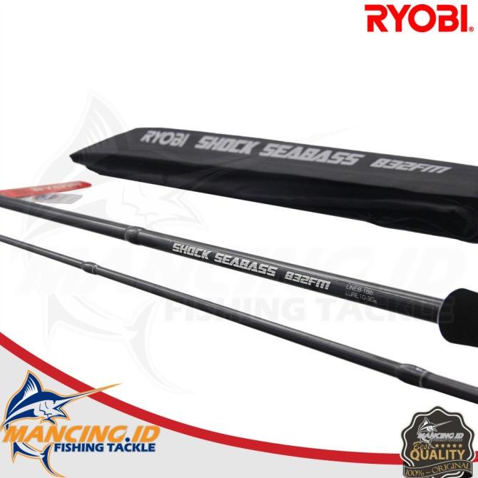 Gratis Ongkir Joran Pancing Ryobi Shock Seabass 1002FM (Fuji) Fishing Rod Spinning Kualitas Terbaik (mc00gs)