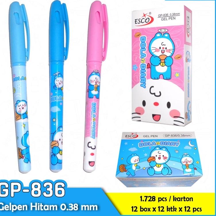 

10#7SNA-F pen gel motif dola diary isi 12 MHL