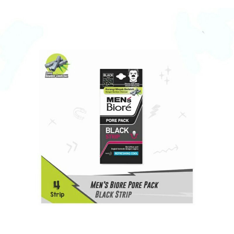 Kao Biore Pore Pack Men's Strips 4S Black