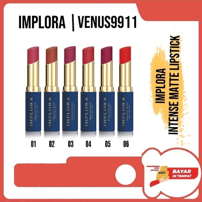 IMPLORA LIPSTICK MATTE MURAH / LIPSTIK IMPLORA INTENSE ORIGINAL 100%