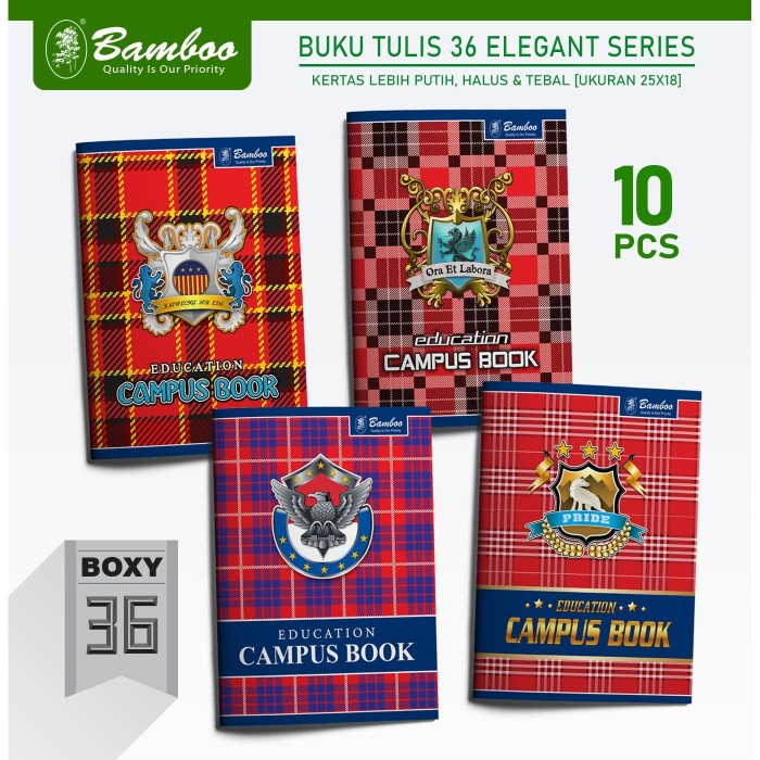 

Discount Bamboo Buku Tulis BOXY 36 Elegant Series [1 pak/10 buku] /BUKU TULIS SEKOLAH/BUKU TULIS