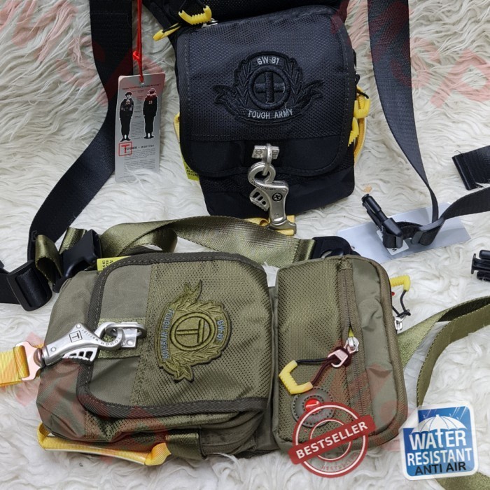 Tas Tough 5501 Army Selempang dan Paha 2In1 Premium Quality Anti Air (K5V5) Mini Bag Tracker High Qu