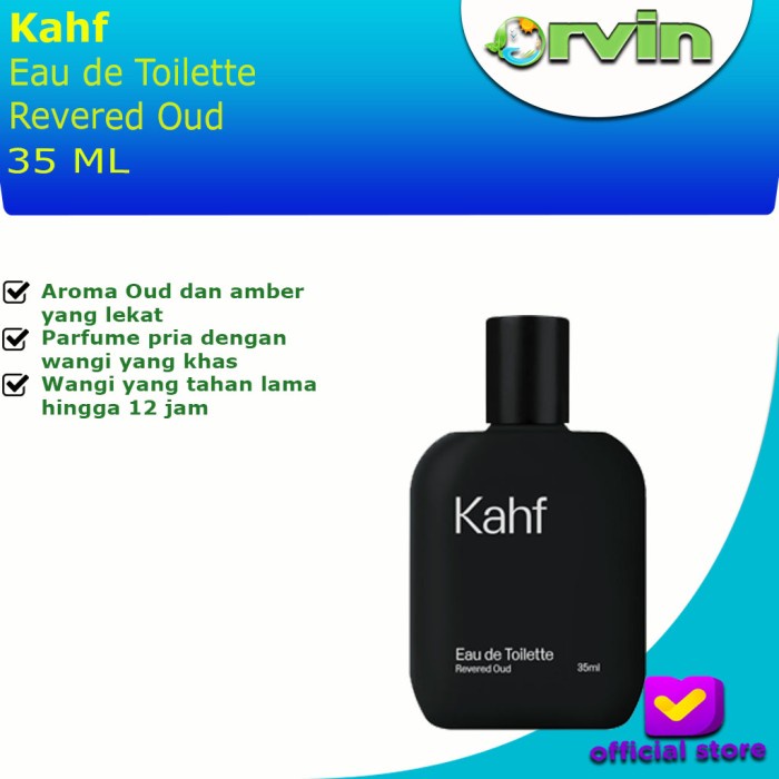 Parfum Kahf Revered Oud Eau De Toilette 35ml | Minyak Wangi | Parfum Pria(H7V4) Parfum Wanita Tahan 