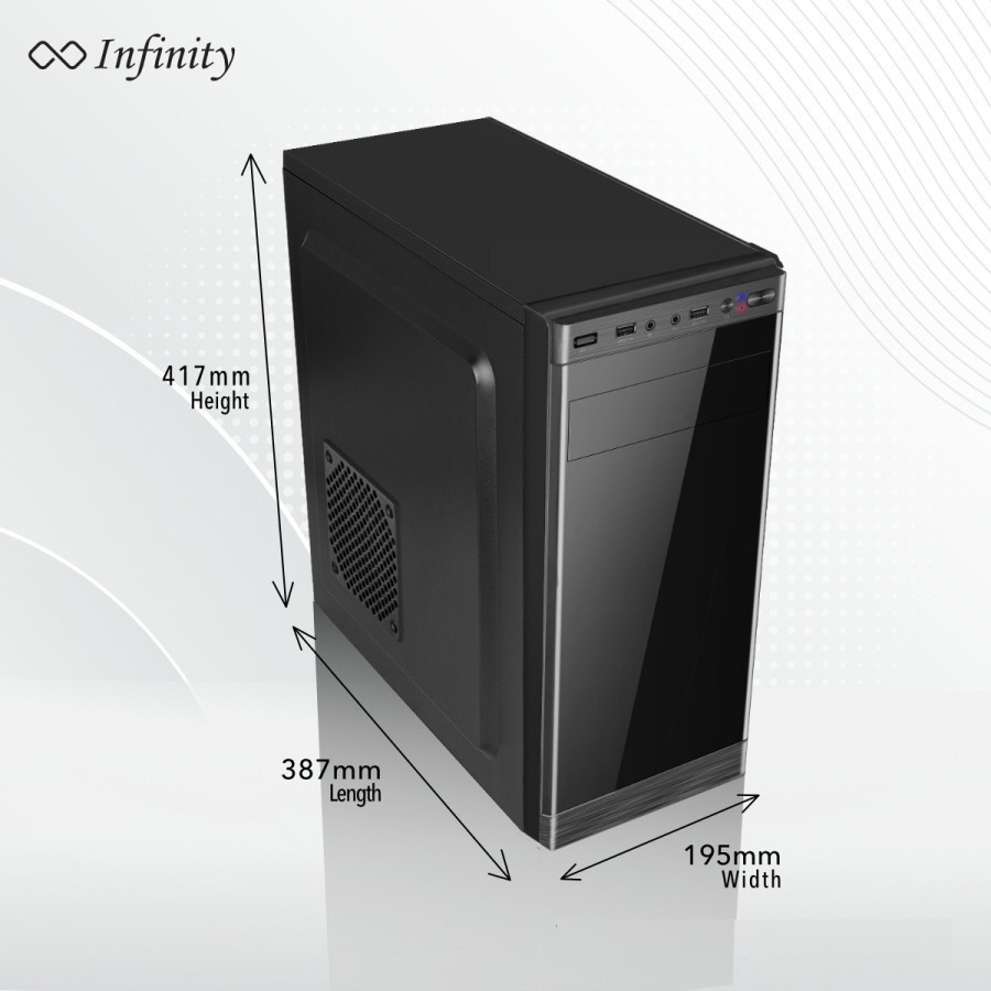 Case INFINITY F1 | DVD Slot | Inc PSU 250W | ATX Casing PC INF