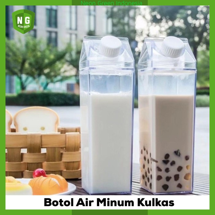 botol minum Botol Air Minum Kulkas 1000ml / Botol Tumblr Air Susu Jus - Botol Bening O3Z4 BAYAR DI T