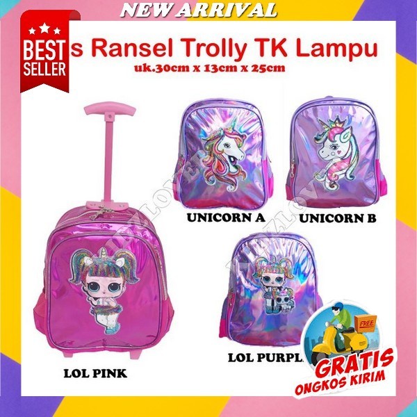 Tas Sekolah Anak Sd/Tas Sekolah Anak Perempuan Sd/Tas Troli Anak/Tas Troli Anak Perempuan/Tas Dorong