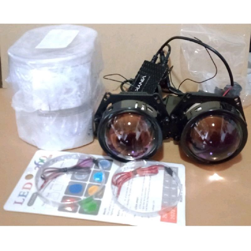 Paket Projie AES TURBO Biled 3 Inch Blue Lens