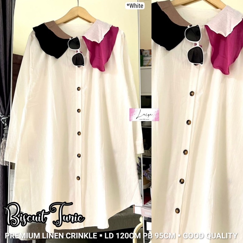 Biscuit tunik / blouse crinkle BY LAIQA