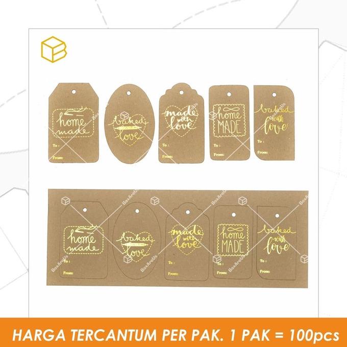 

New - Hang tag kraft Homemade. Label ,Price Tag - HTK SPH ..