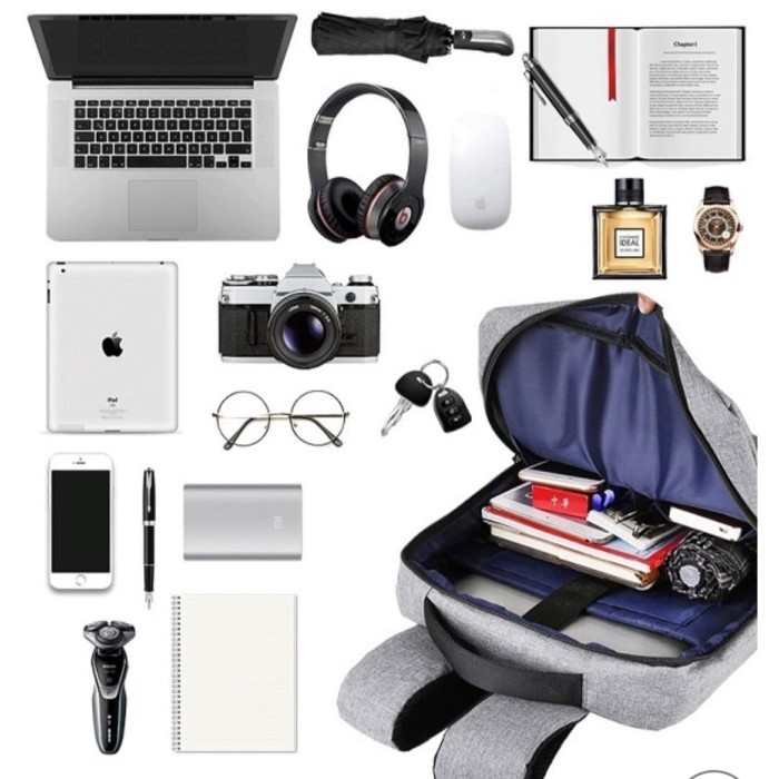 Tas ransel Tas pria Tas laptop ransel xiaomi 15" tas punggung waterproof - Hitam(L2M6) tas pria seko