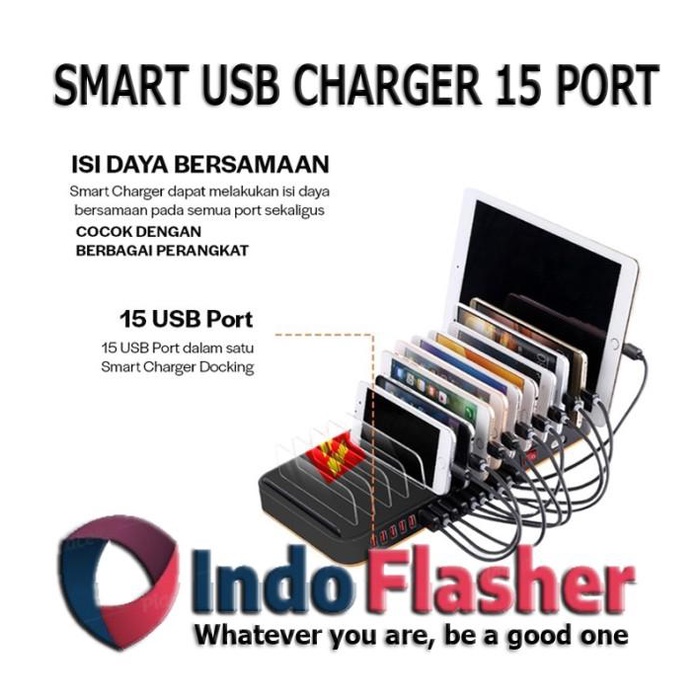 Smart USB Charger 15 Port USB FAST SMART CHARGING STATION TERMINAL CAS Best Seller