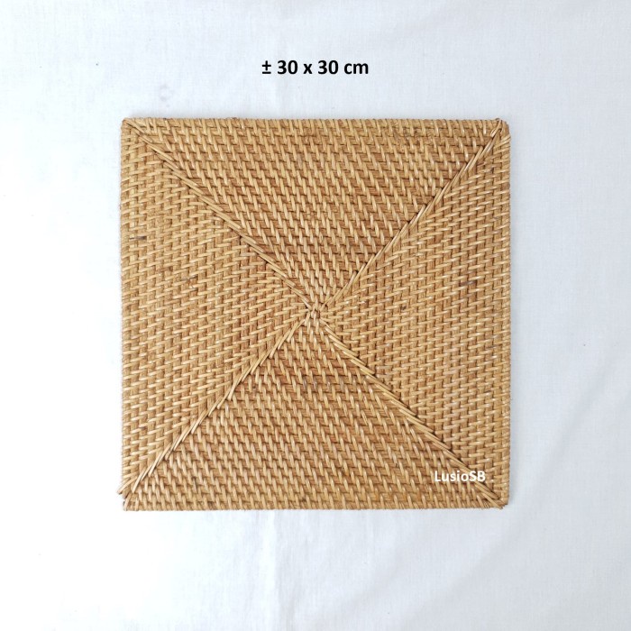 Terlaris Placemat Rotan Lusiosb Tatakan Rotan Alas Rotan Persegi
