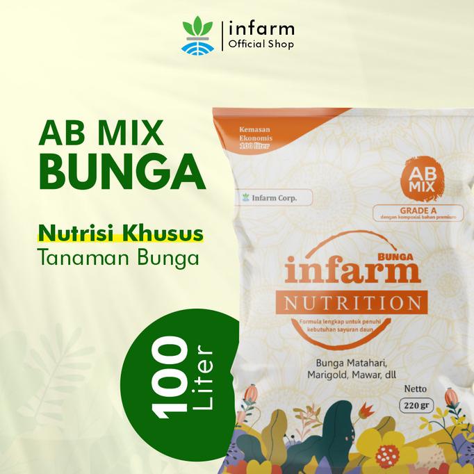READY COD Infarm Nutrisi AB Mix Bunga Pupuk Organik/ Hidroponik Untuk BUNGA