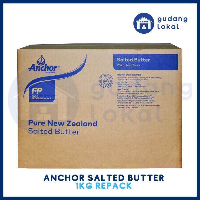 

ANCHOR SALTED BUTTER 1KG REPACK ---NEW---