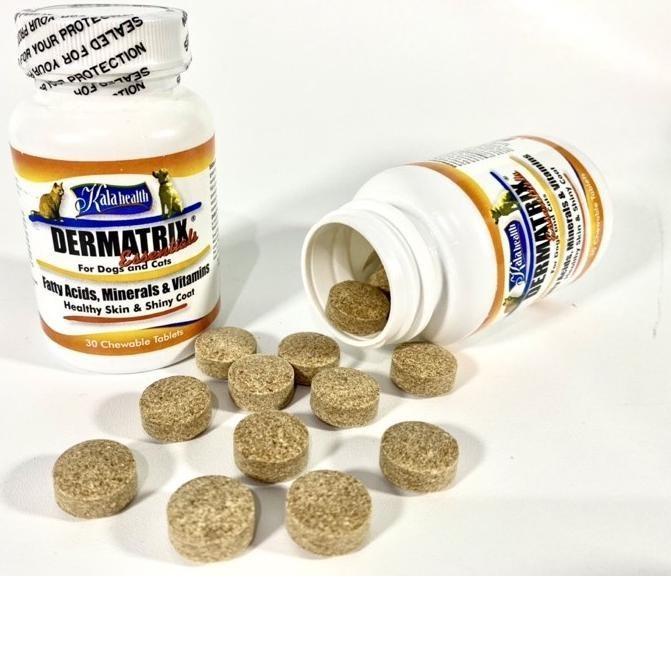 Terlaris Vitamin Kulit Dan Bulu Anjing Kucing Dermatix Essential 30 Tablet