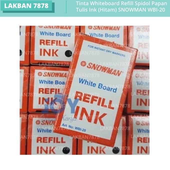 

6.6 Promo Brand Tinta Whiteboard Refill Spidol Papan Tulis Ink (Hitam) SNOWMAN WBI-20