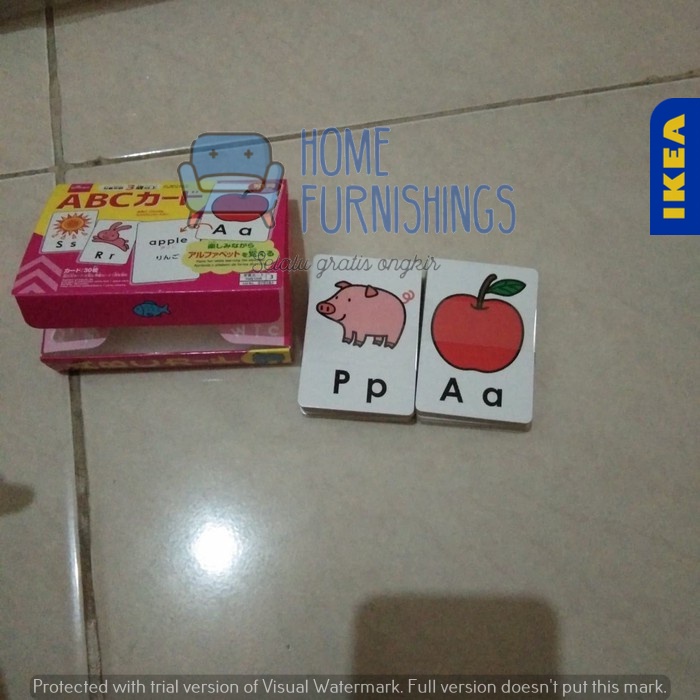 

Alphabet Card With Picture Kartu Huruf Dg Gambar 30Pc Education Card