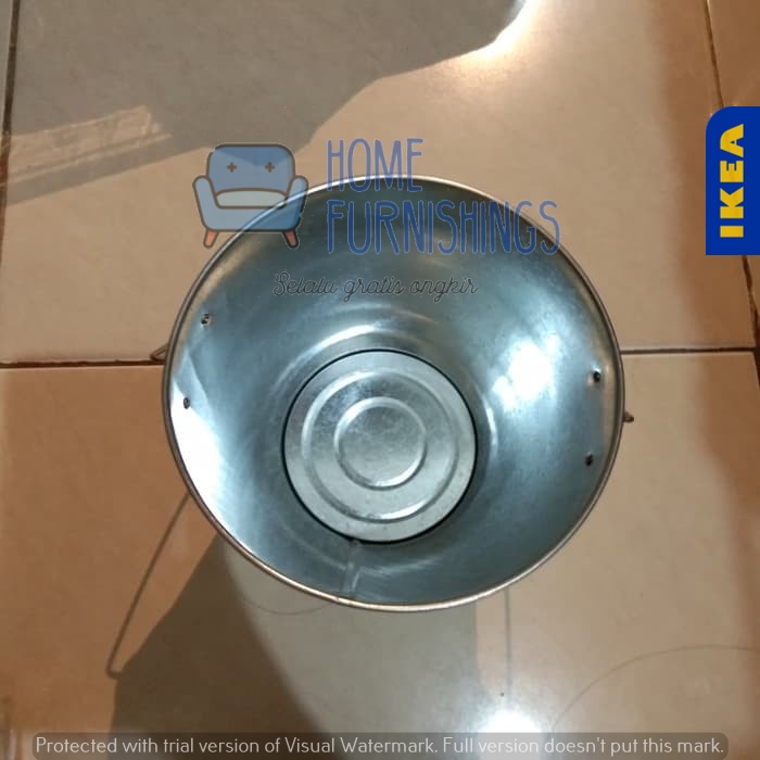 Kaleng Mini Dengan Pegangan Ember Kecil Galvanis 15X9.5 X 14.3Cm