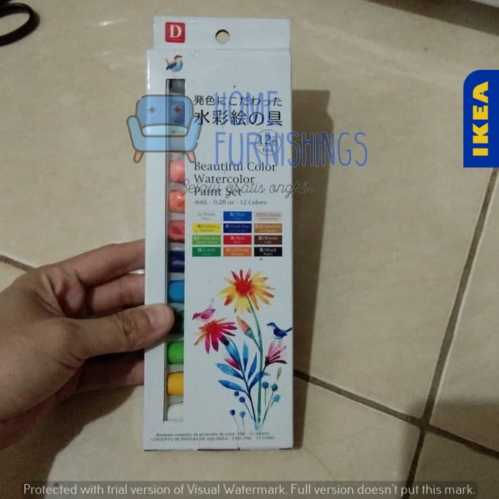 

12Pc Cat Air Untuk Mewarnai Watercolor 6Ml Paint Set