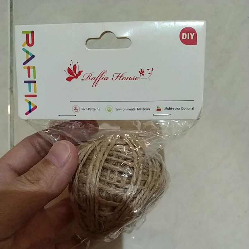

Rope craft jute string 1 rol tali rim pita ikat kado alami karung goni
