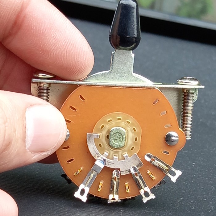 Kr07078 5 Jalur Ways Selector Switch Gitar Listrik Black Knob Nsw-5-Bk